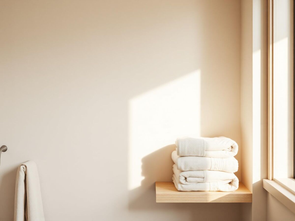 Negozio Aromia, interni in beige e lino con luce naturale